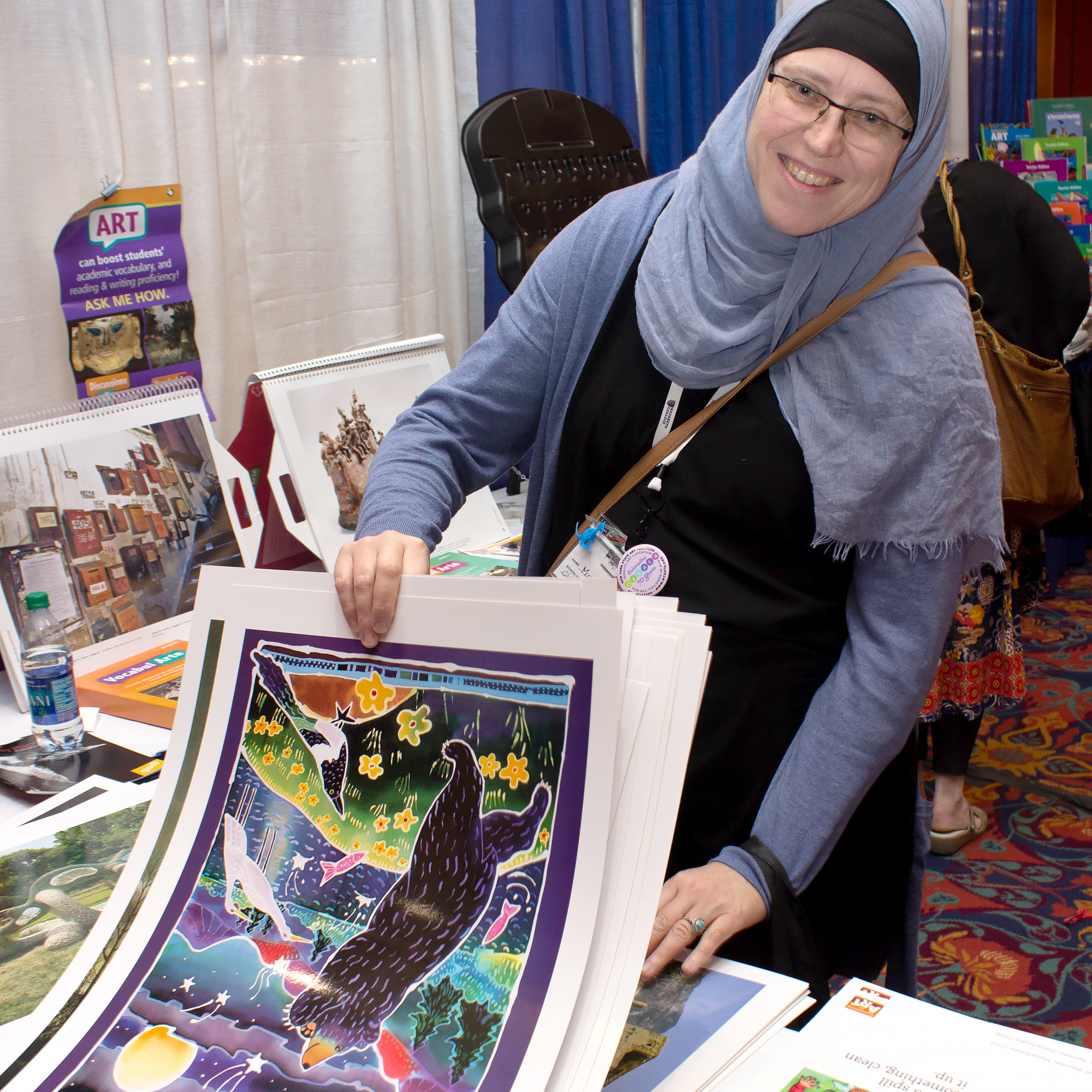 Conference Attendees in the Exhibits Hall
