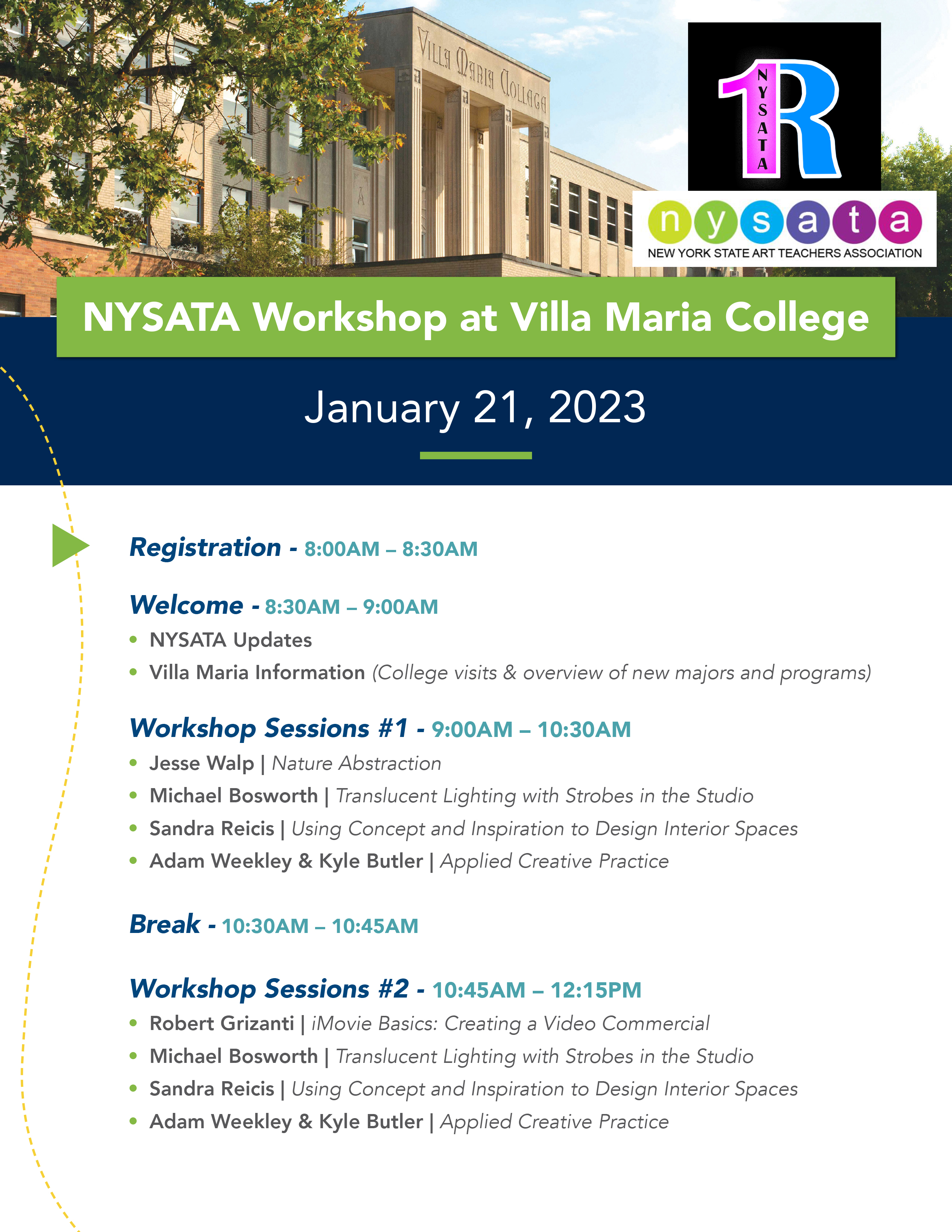 Villa Maria Workshop Info
