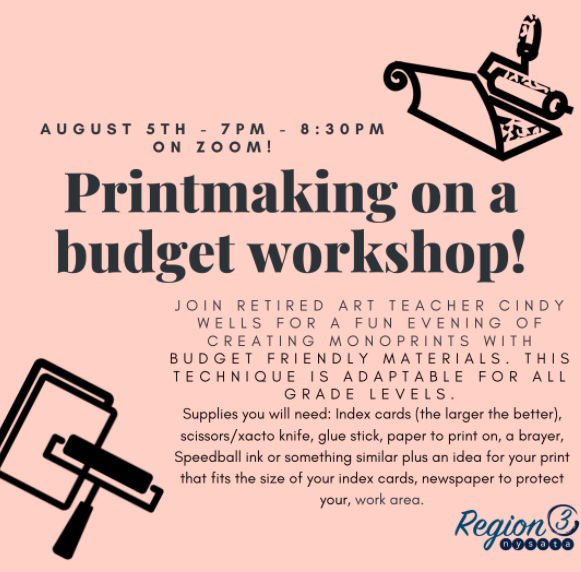 R3 2020 Printmaking on a Budget R3 2020 Printmaking on a Budget flyer